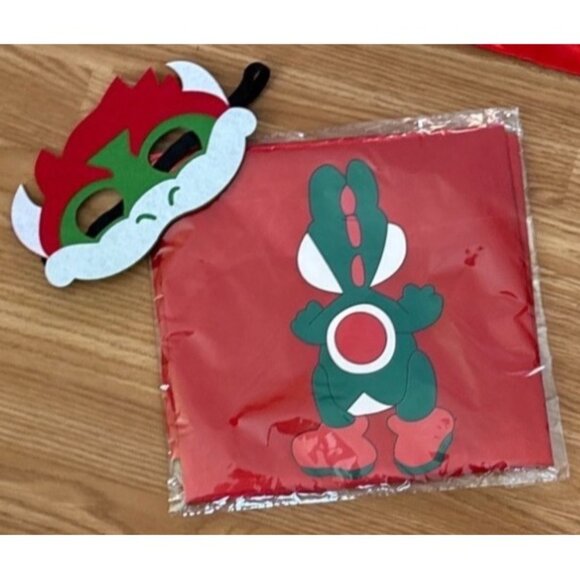 Mario & Luigi Kids Costume Set Capes & Masks For Dress-Up & Party Play Set of 6 - Picture 7 of 12